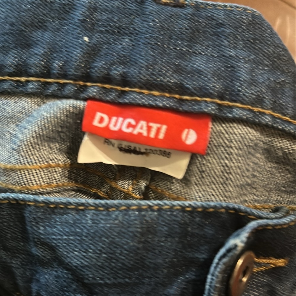 Ducati Desmo Motorcycle Riding Jeans Blue Denim Approx 36x28 - Picture 9 of 9